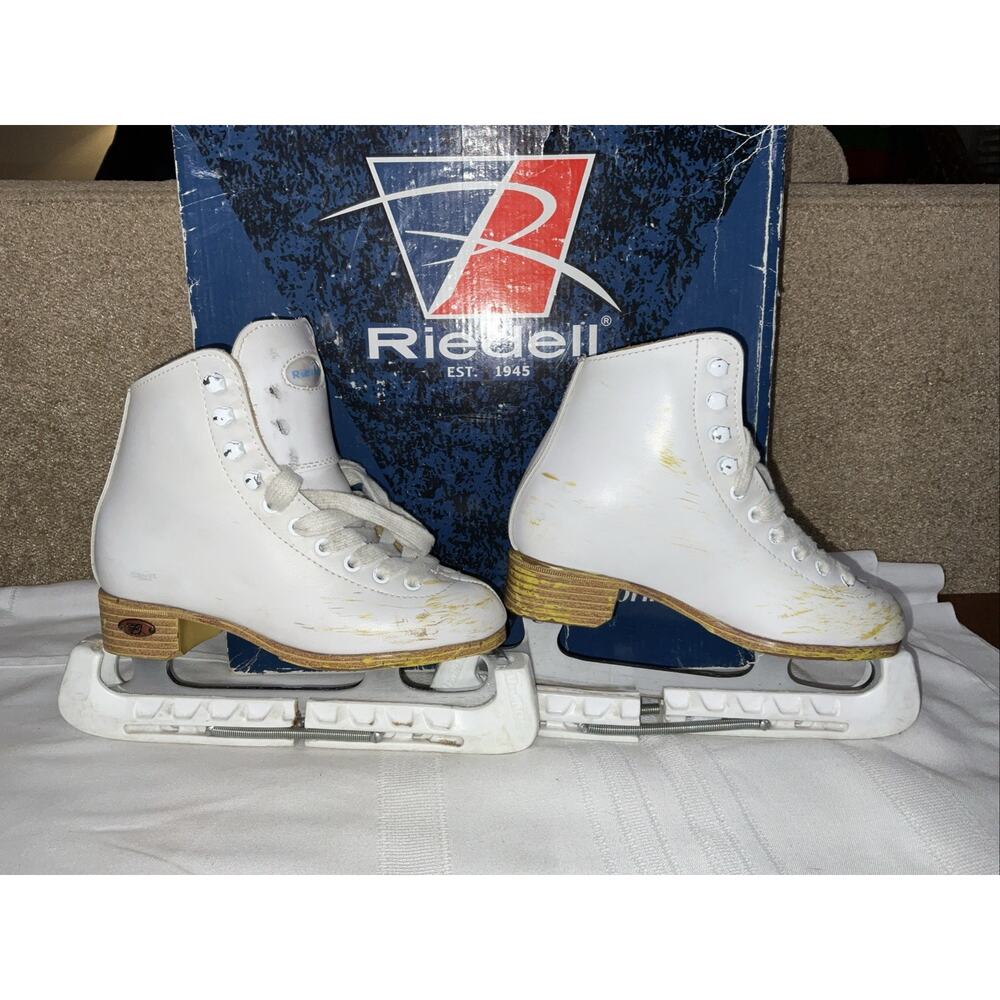 RIEDELL TOTAL PERFORMANCE WHITE MEDIUM GR4 FIGURE SKATES SZ 1